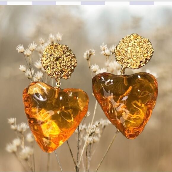 ZARA GOLD EARRINGS FASHION WOMEN EARRINGS THINGS OF MY HEART - Picture 1 of 2